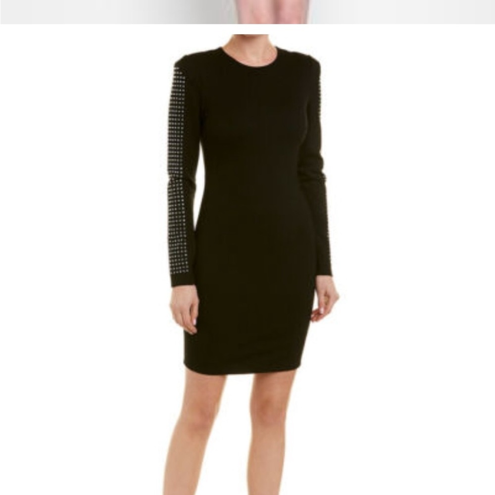 NWT Walter Baker-Tessa simply elegant black dress with diamond details